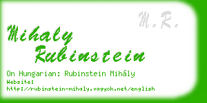 mihaly rubinstein business card